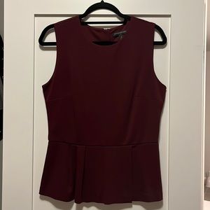 Banana Republic Peplum top with zipper back